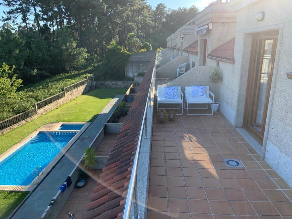 "Sanxenxo Holidays" Atico Con Garaje, Barbacoa Y Piscina A 5 Min Del Centro Ngoại thất bức ảnh